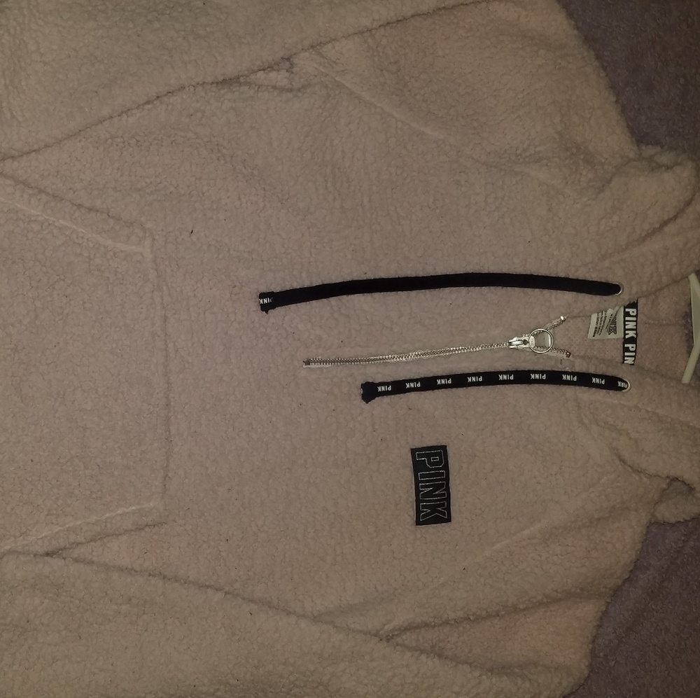 Blush pink sherpa medium